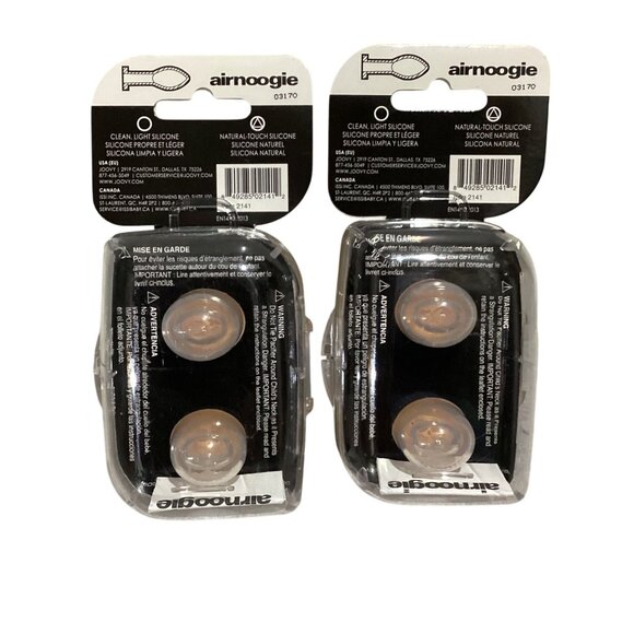 2-Joovy Airnoogie Orthodontic Pacifiers 6M+ 2-Pack Silicone Natural Touch Yellow - Picture 2 of 2